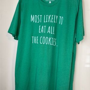 Christmas Shirt Green Graphic Tee